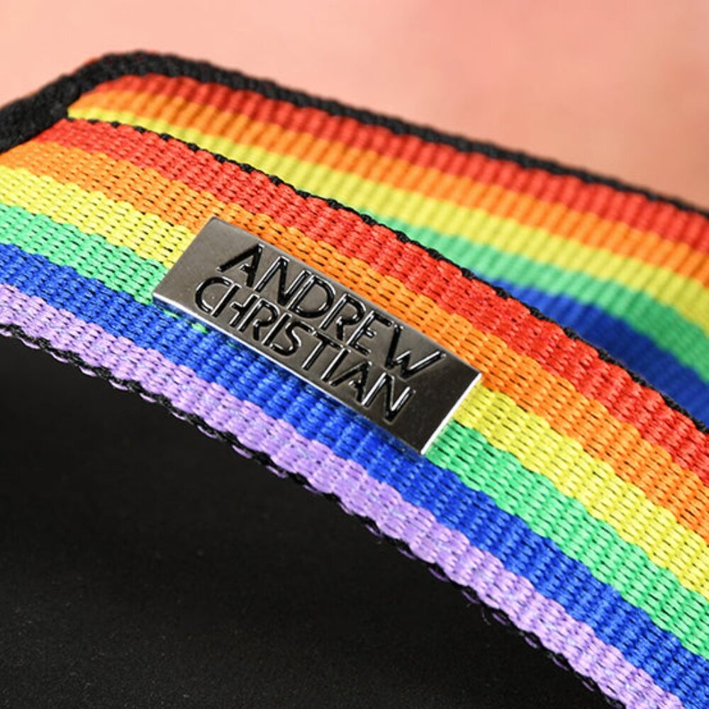 Andrew Christian Rainbow Pride Sandals (w/ Logo Charm) - Picture 3 of 3